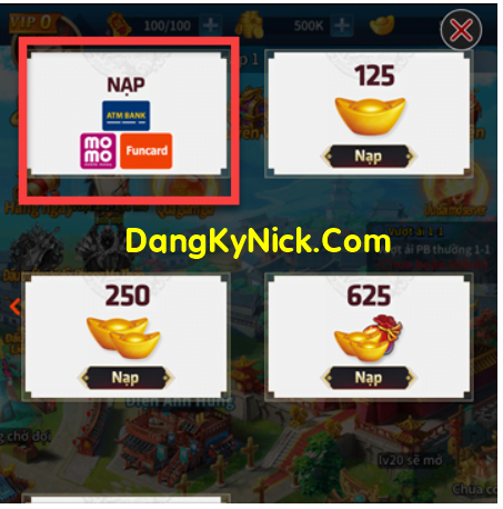 cách nạp thẻ game hoa sơn ngũ tuyệt