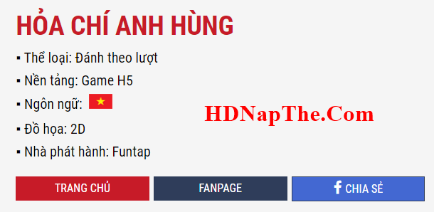 Nạp Thẻ Hỏa Chí Anh Hùng